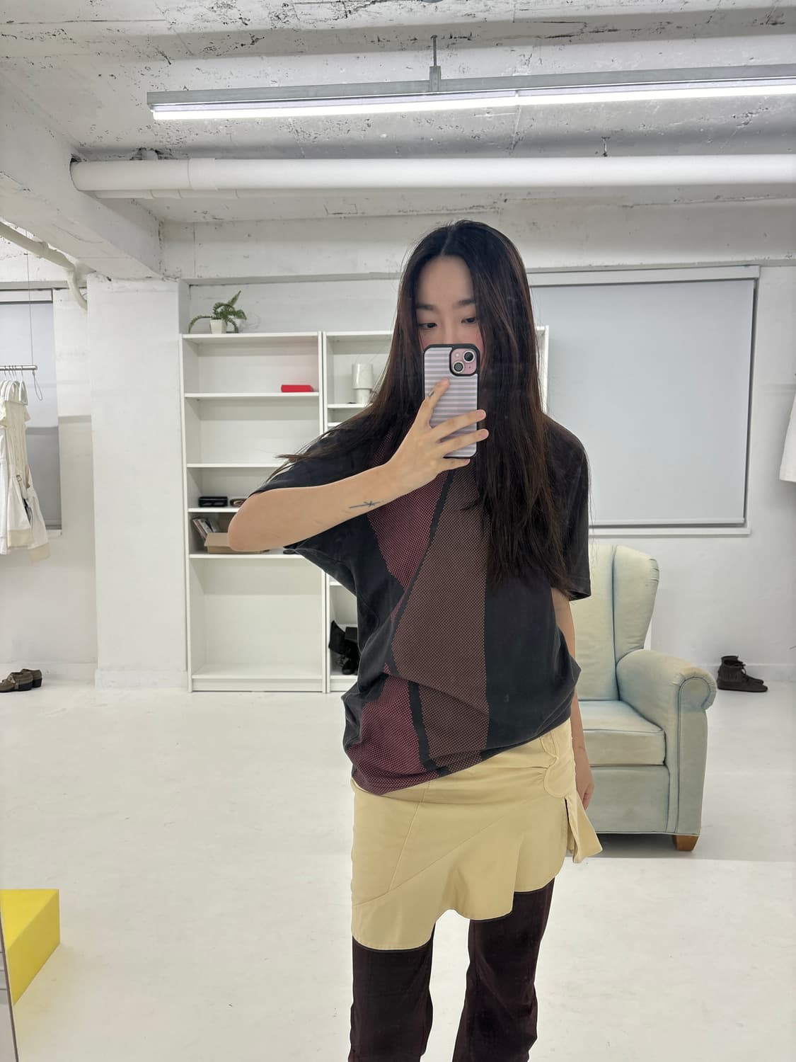 Armani cotton unbalance skirt 상품이미지3