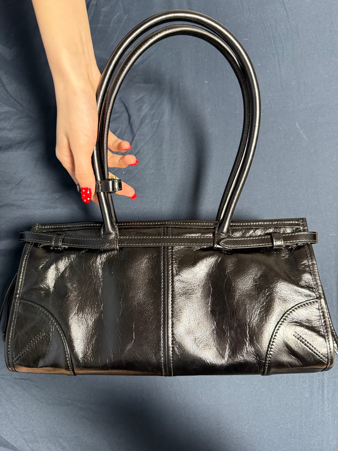 프라다 보니 미디움 가족 핸드백 블랙 상품이미지3