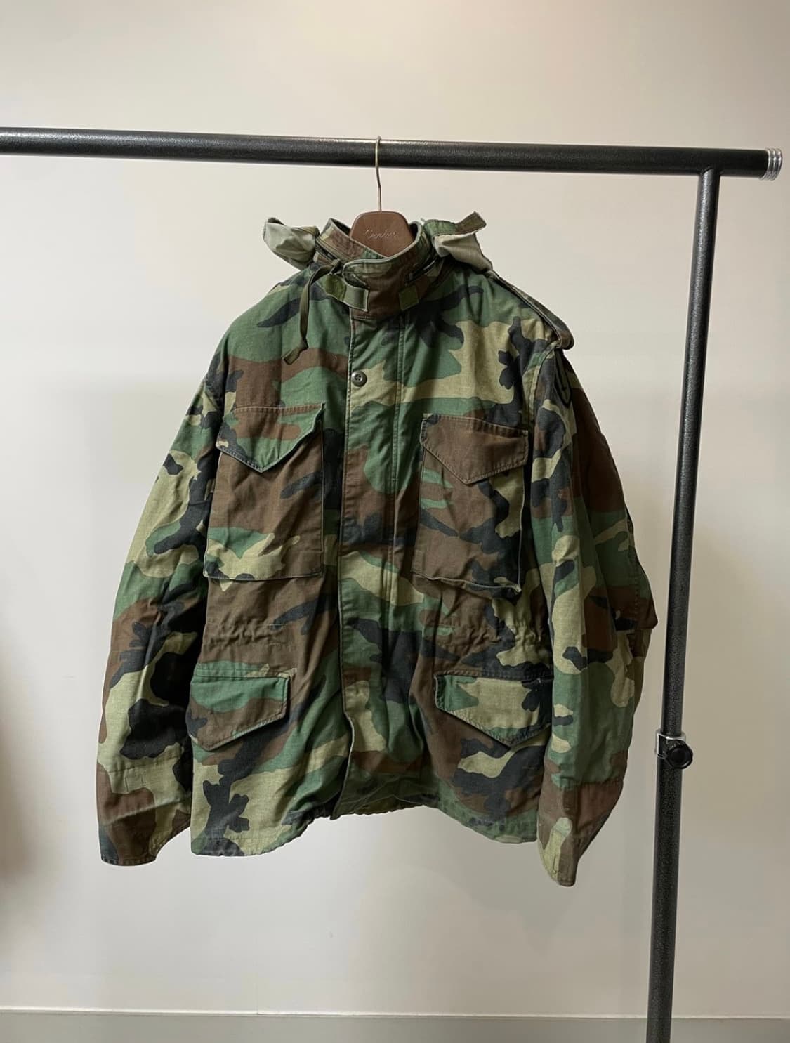 80s 알파인더스트리 우드랜드 카모플라쥬 m65 야상 상품이미지1