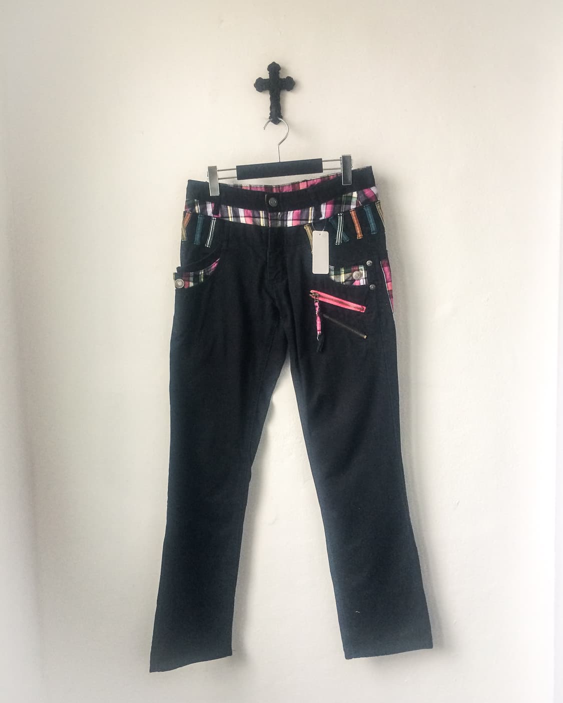 Double waist patch work point pants 상품이미지1