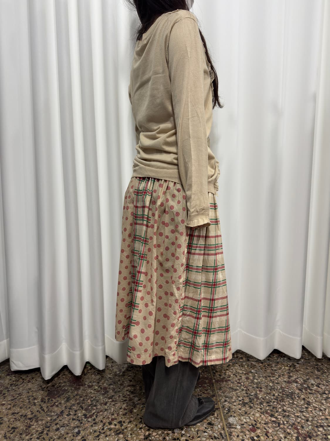 dot&check midi skirt 상품이미지5