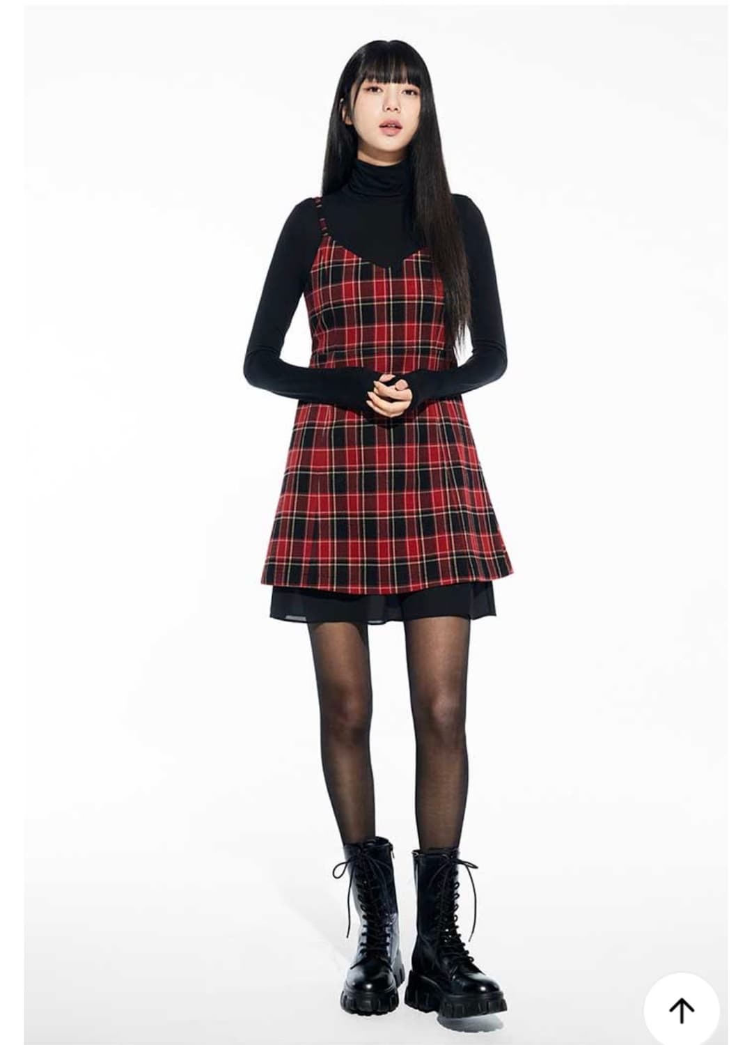 [미착용] 미쏘 레이어드 미니 원피스 블랙 L(원가 7만원대) 상품이미지3