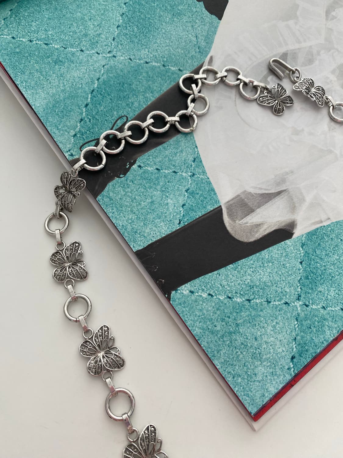 빈티지 나비 체인 벨트 겸 목걸이 y2k 상품이미지3