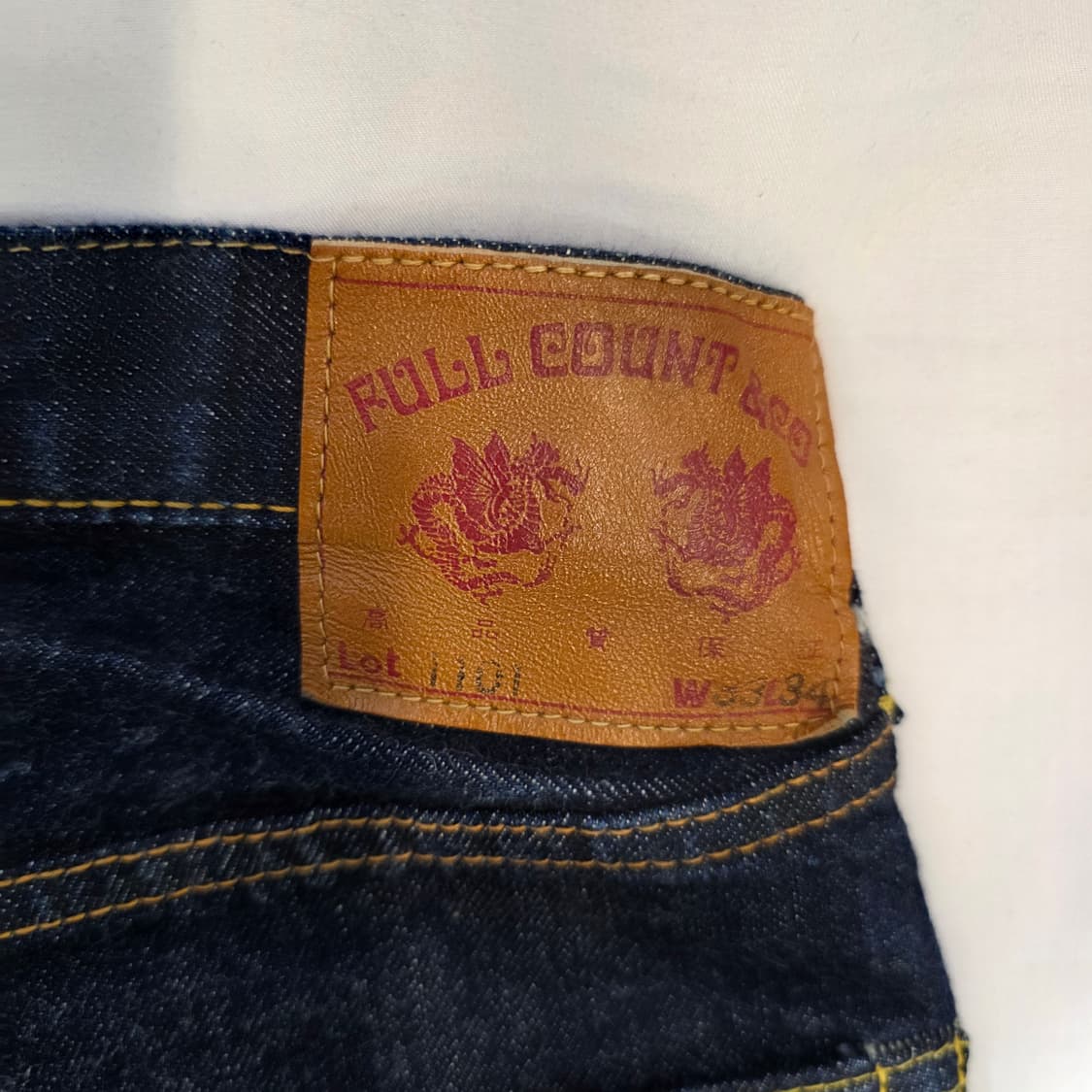 [W33L34]풀카운트 1101 데님팬츠 (체인스티치 수선) 상품이미지8