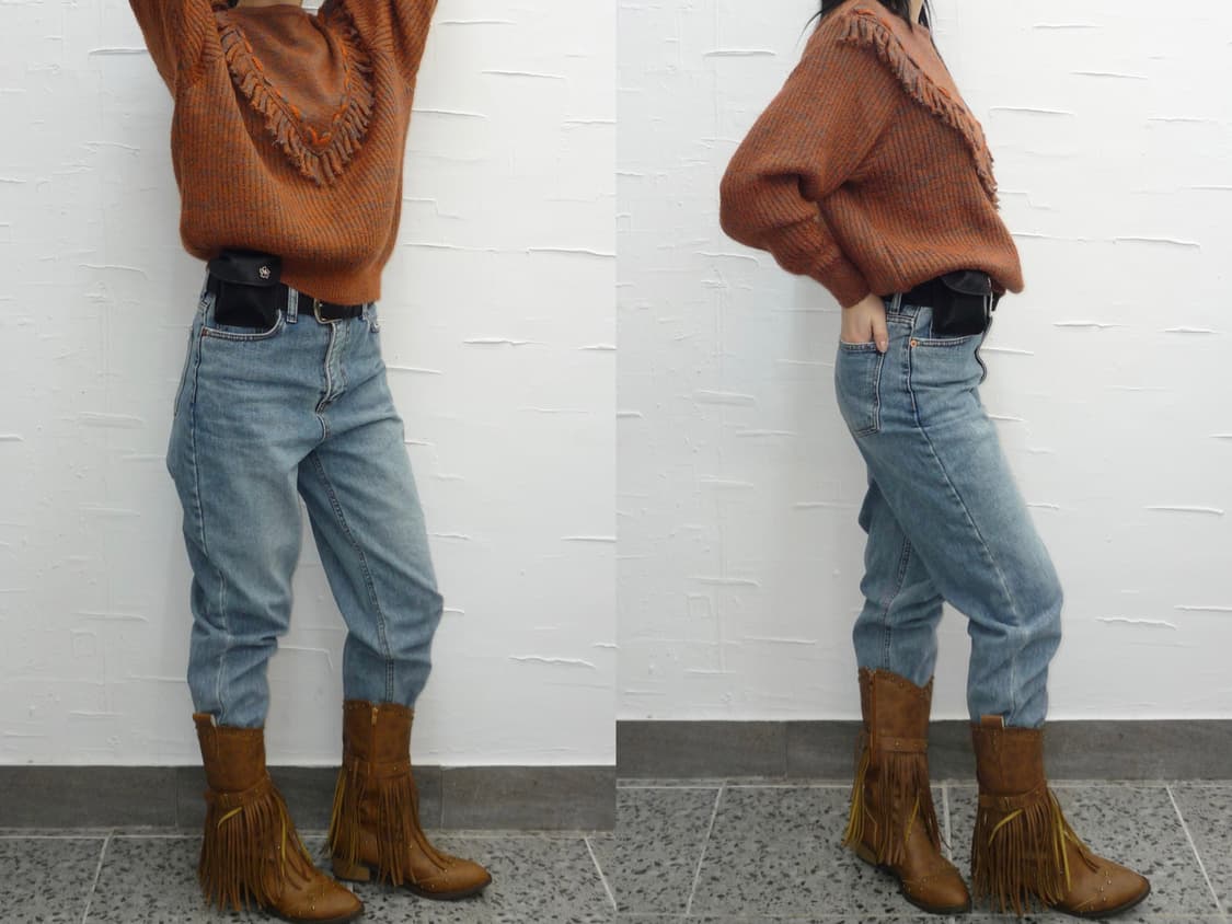 V fringe detail knit 상품이미지3