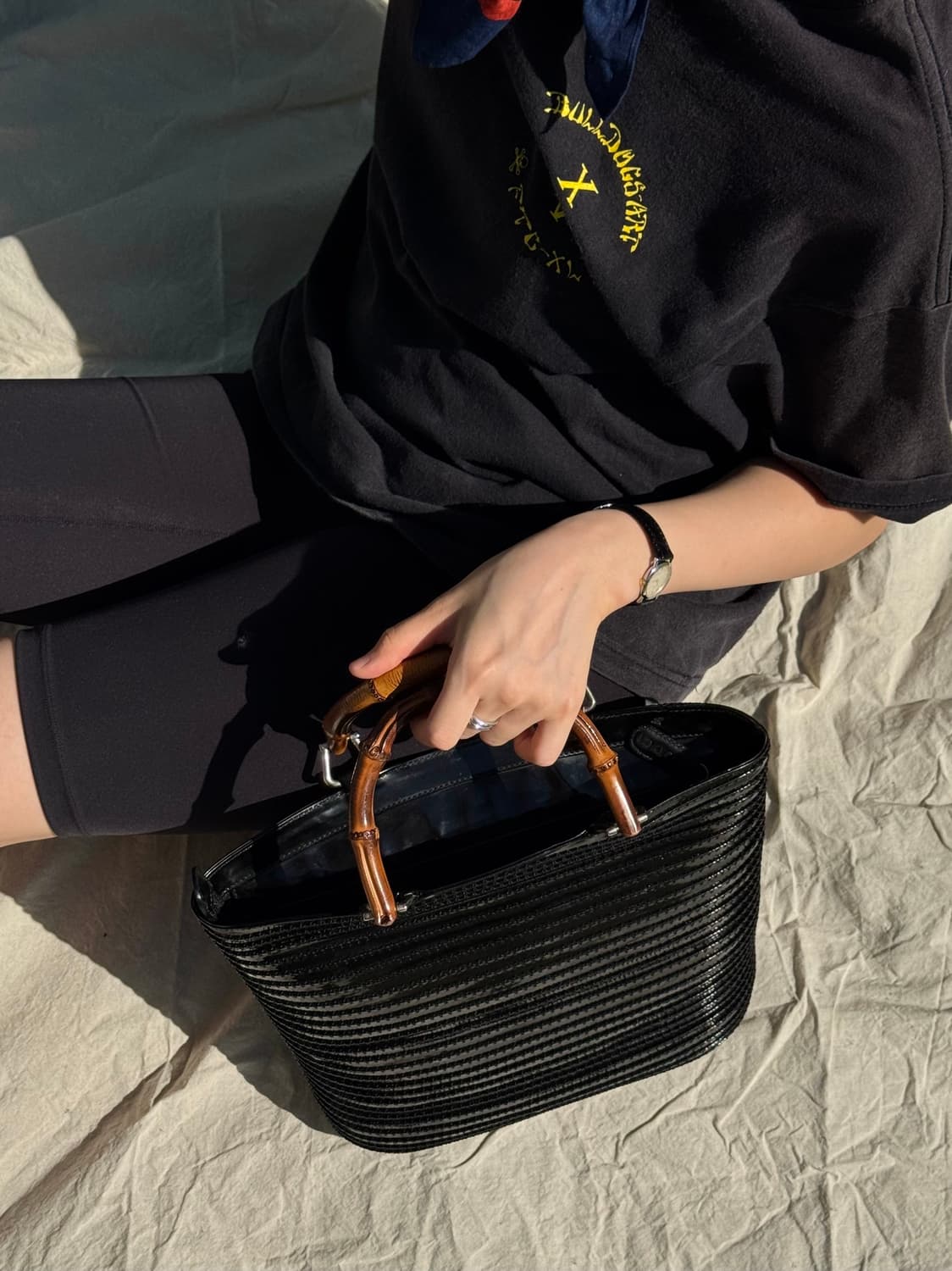 구찌(Gucci) 뱀부 에나멜 레더 토트백 상품이미지9