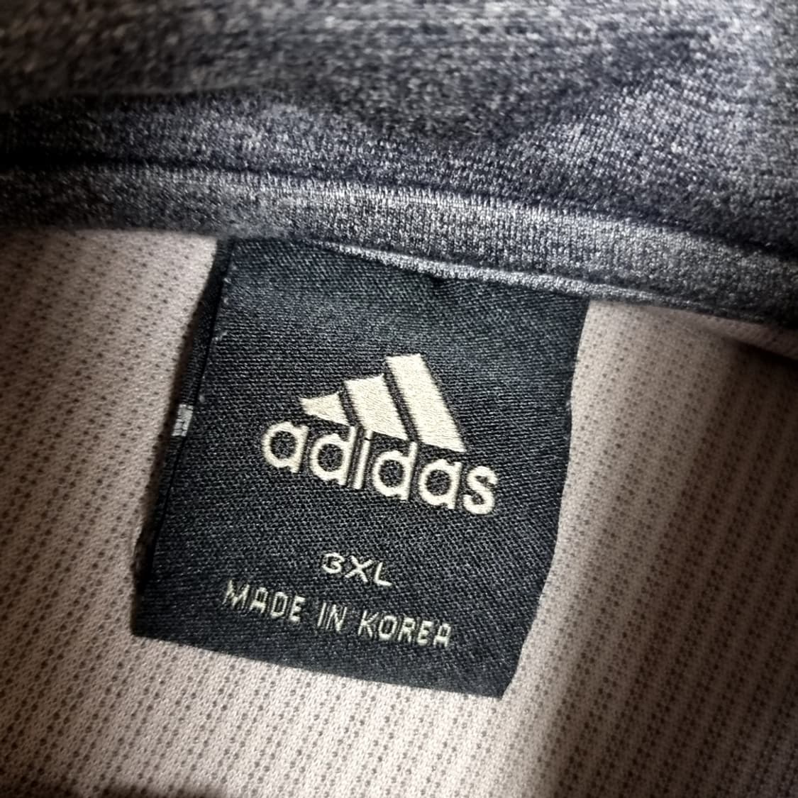 빈티지 아디다스 그레이 블랙 삼선 트랙탑(105) 상품이미지3