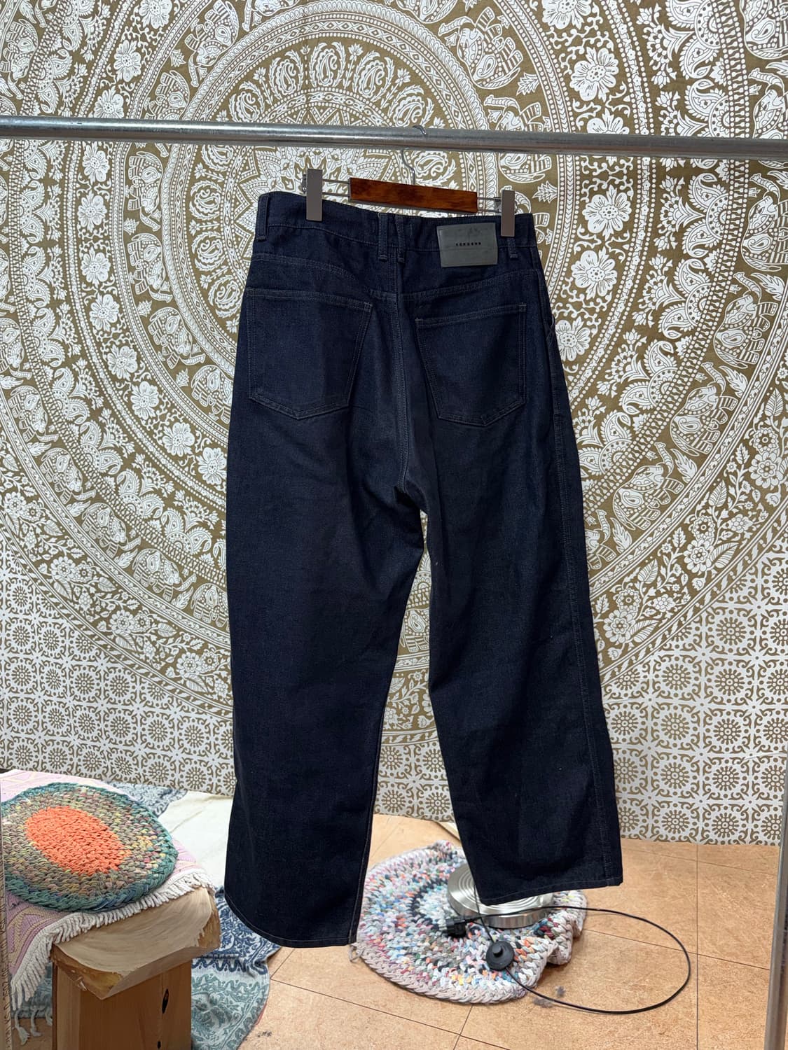 제로 핀턱 생지 와이드 데님팬츠  상품이미지5