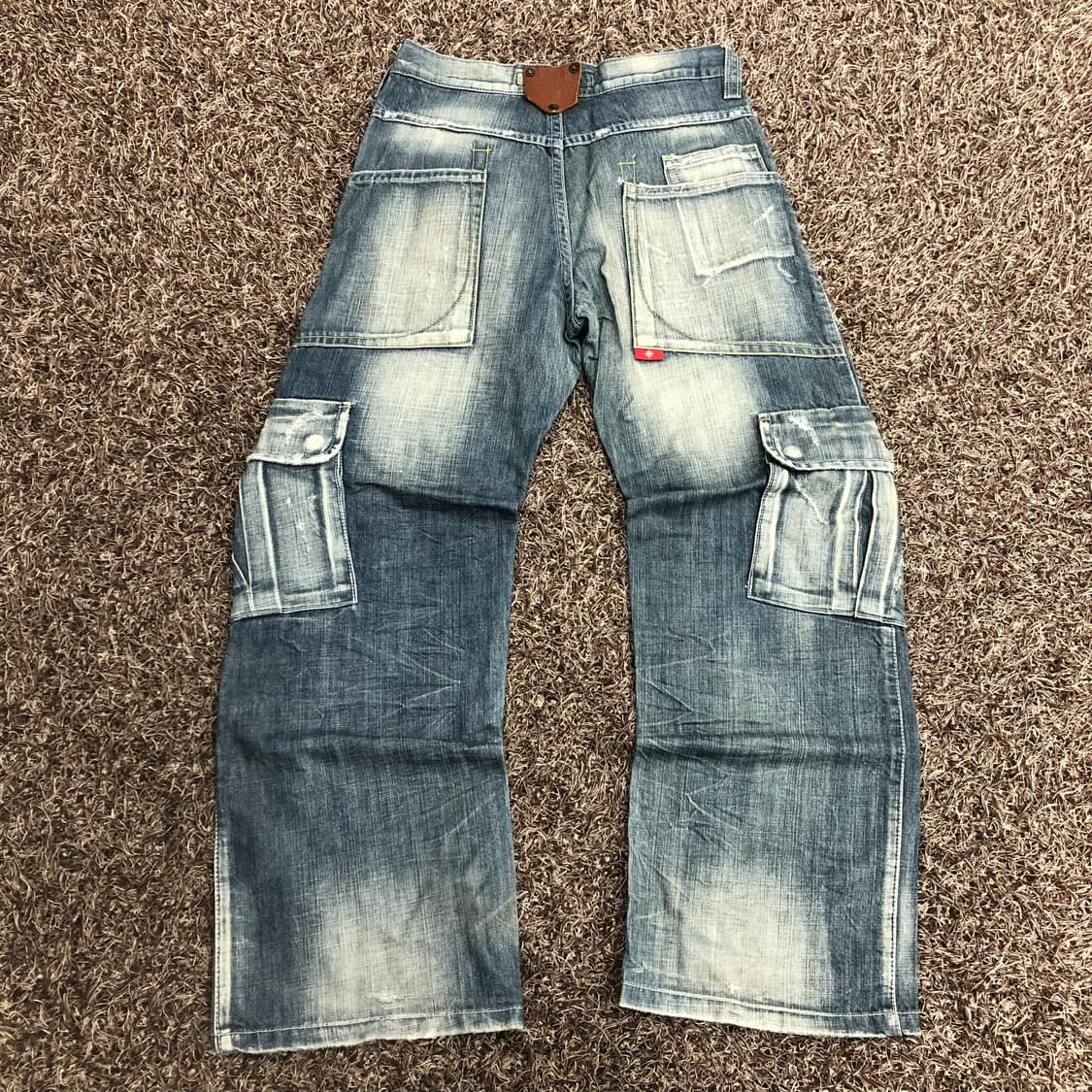 Kello Jeans 켈로 진스 워시드 와이드핏 카고 데님 팬츠 상품이미지4