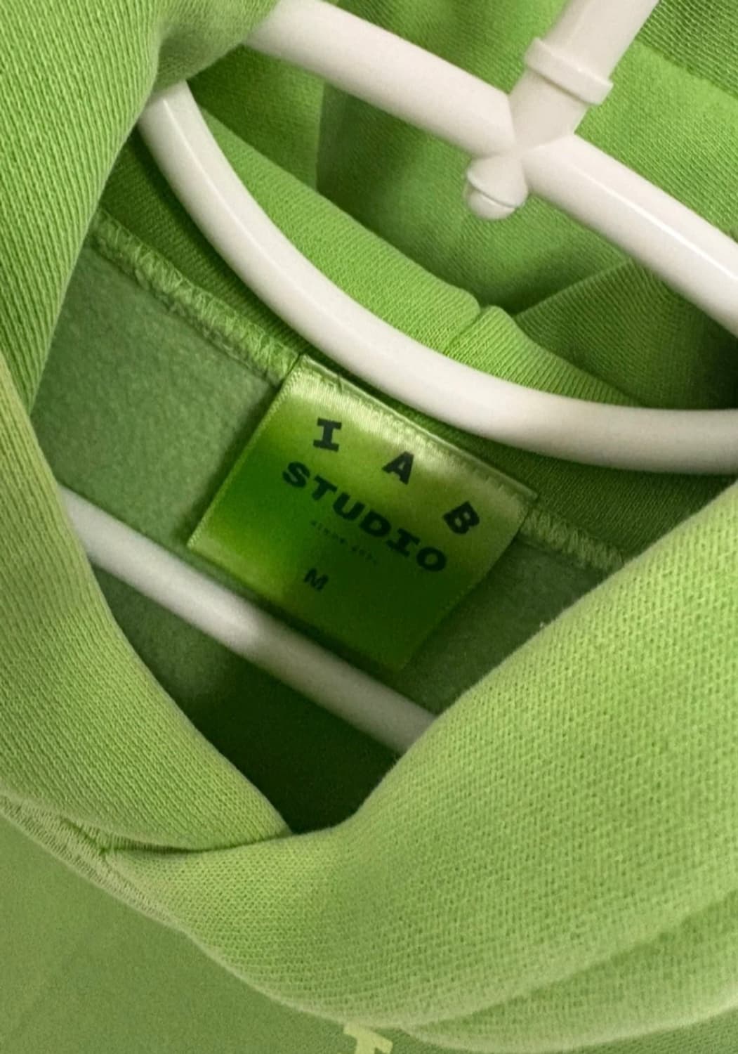 아이앱 스튜디오 피그먼트 후드티 애플 그린 M 상품이미지5