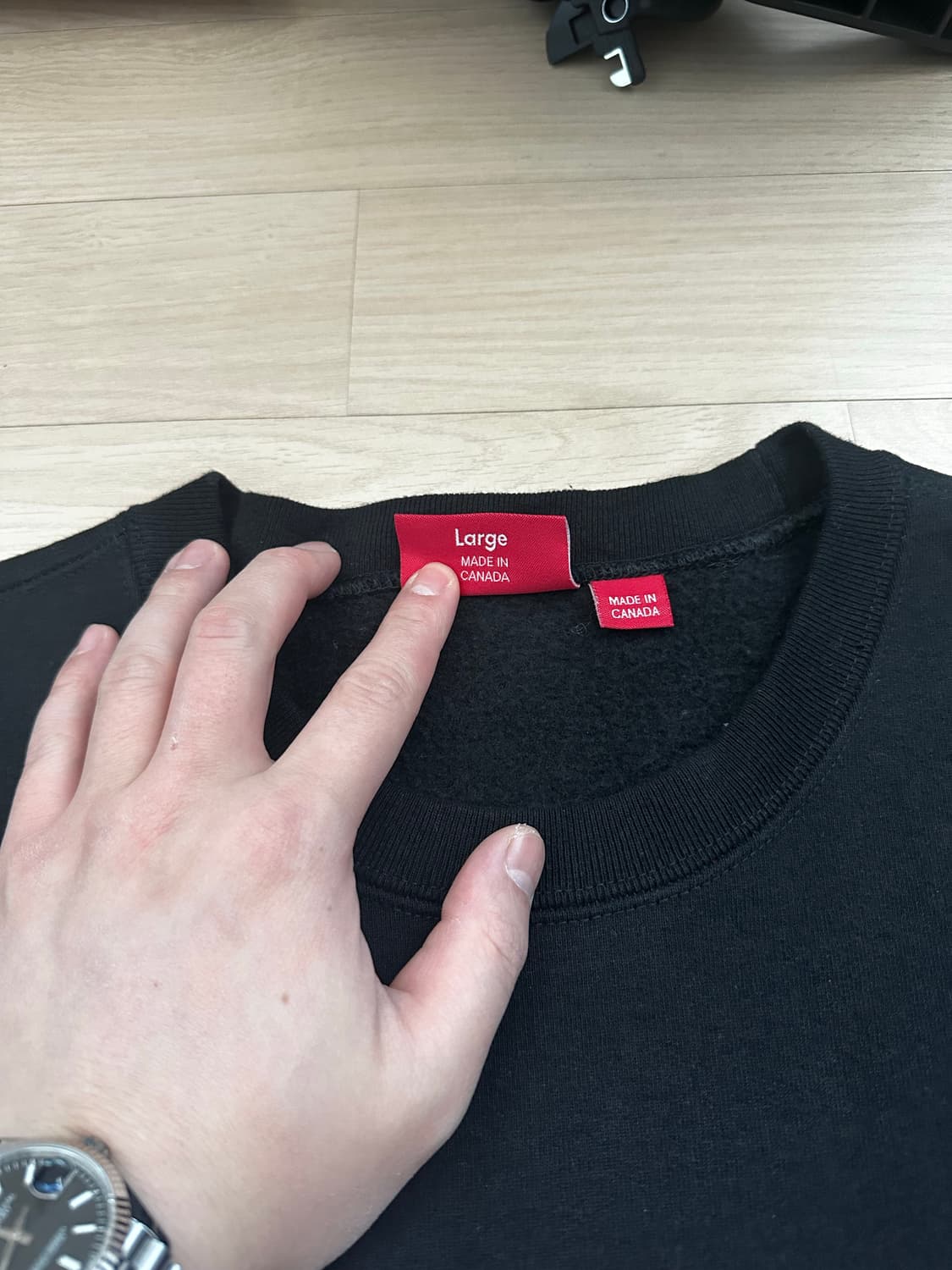 슈프림 박스로고 크루넥 블랙 - 22FW SIZE L 상품이미지3