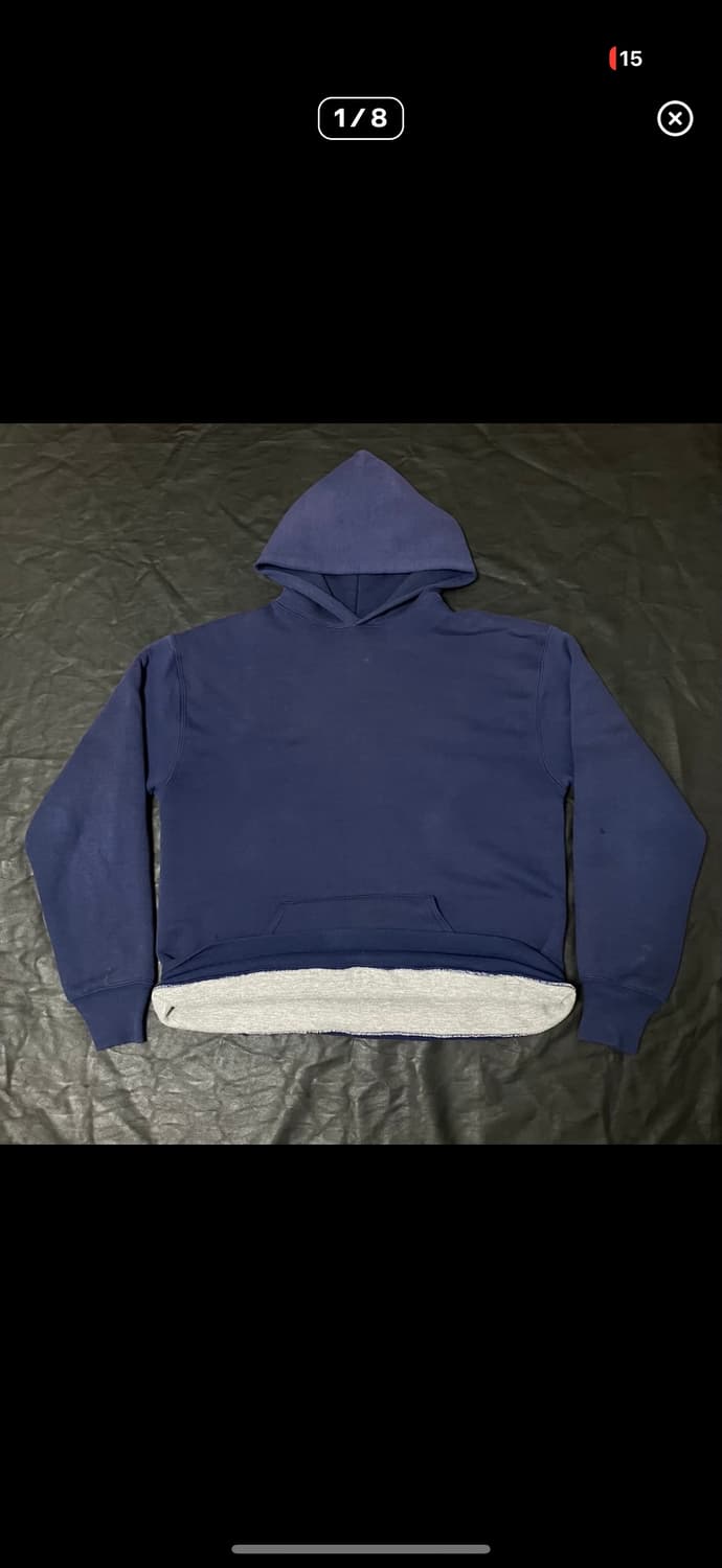 80s 러셀 더블페이스 후디 네이비 XL 상품이미지1
