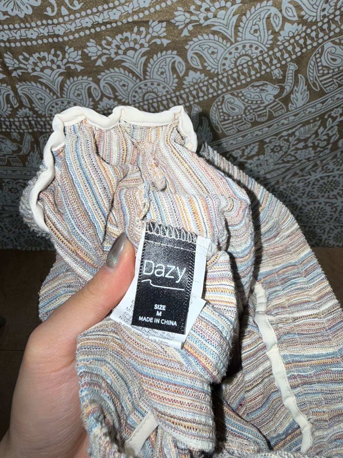 빈티지 여성 스트라이프 시어서커 밴딩 팬츠  상품이미지5