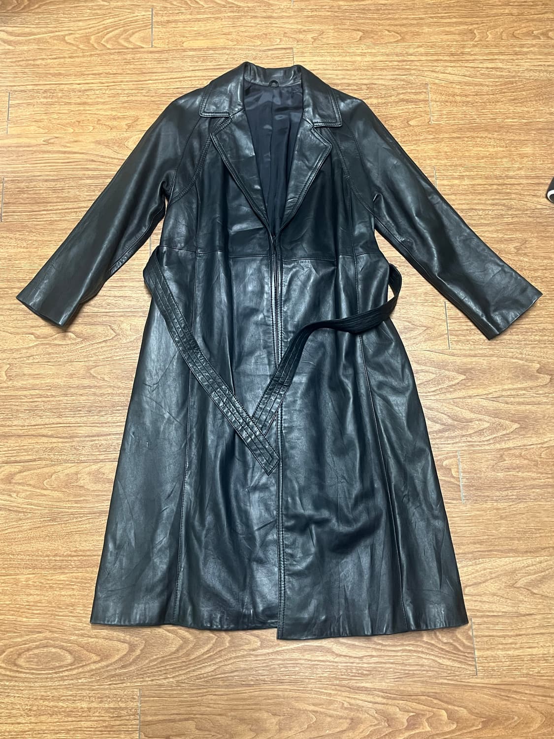 소가죽 레더 코트 상품이미지1