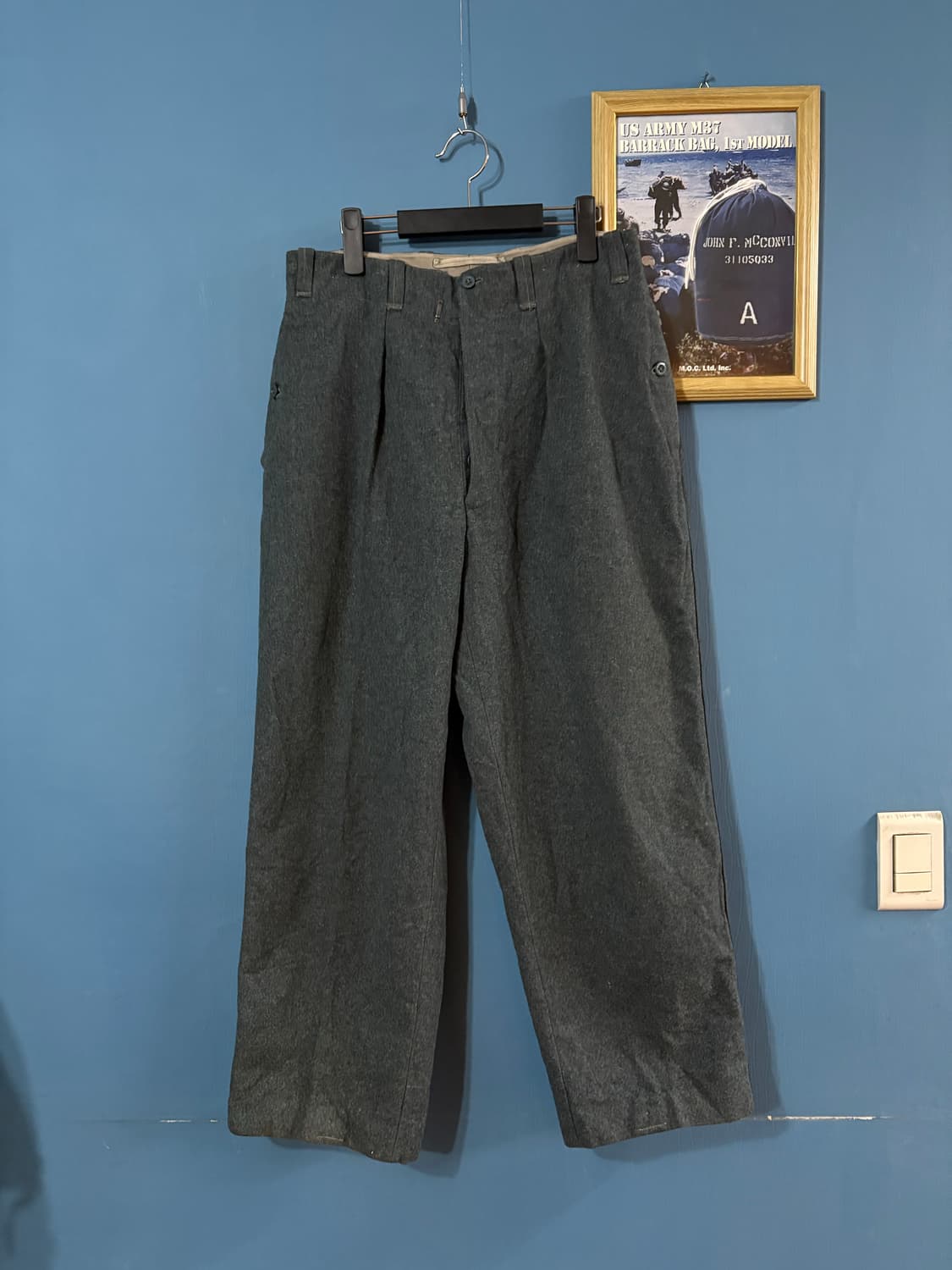 50-60’s Swiss army side line Wool Pant. 상품이미지1
