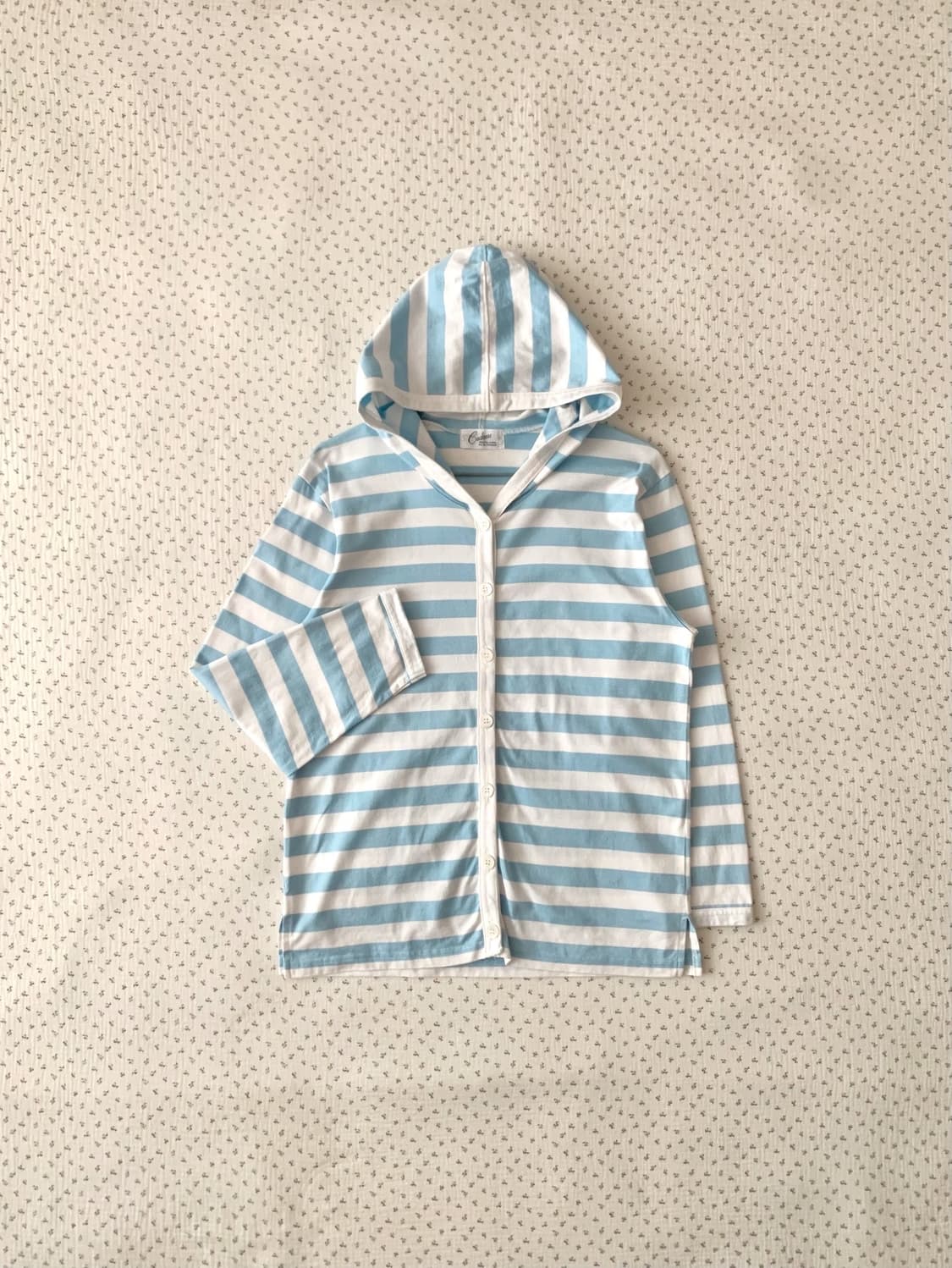 하늘 스트라이프 후드 가디건 상품이미지1