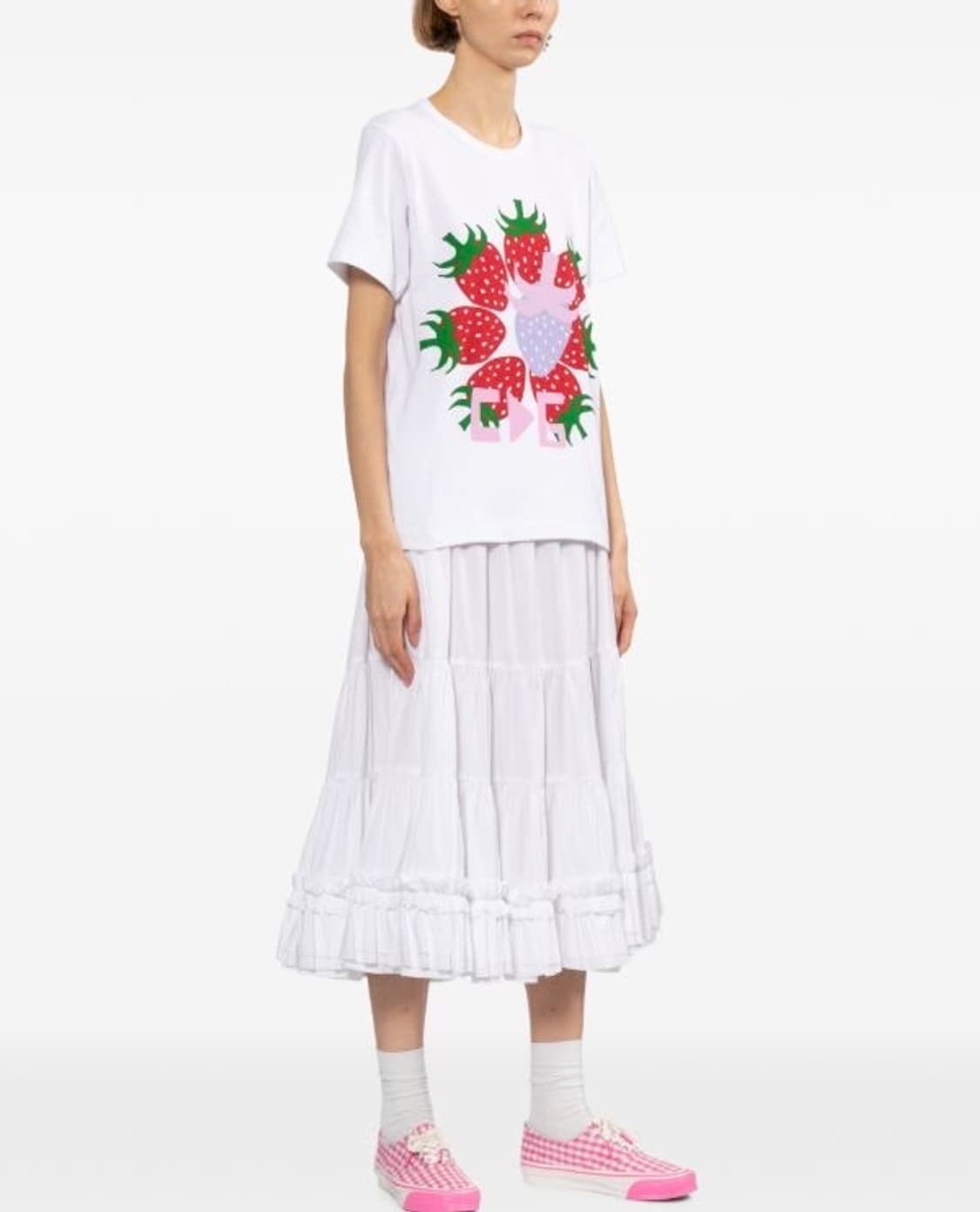 [XS,S,M]꼼데가르송 X brettwestfall 스트로베리 티셔츠 상품이미지2