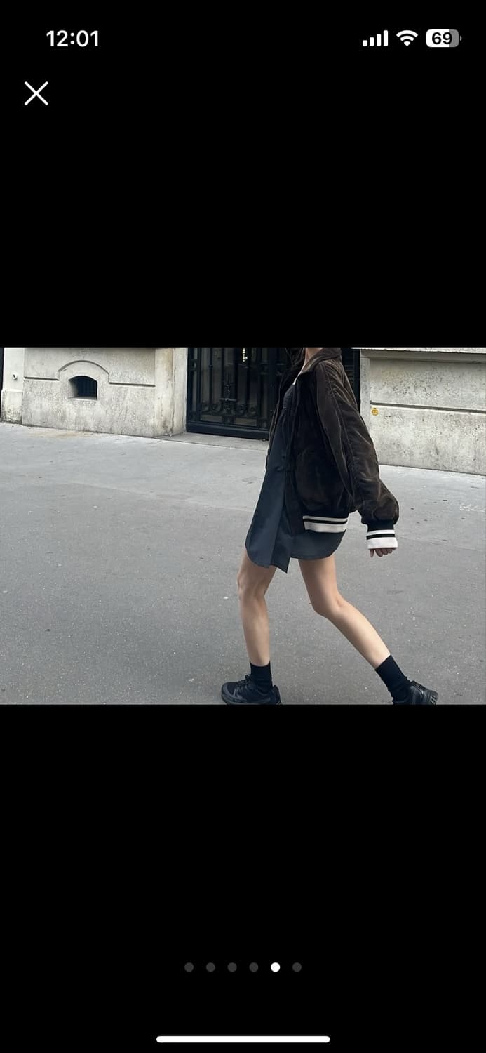 메종 마르지엘라 퀼팅 벨루어 자켓 브라운 상품이미지4