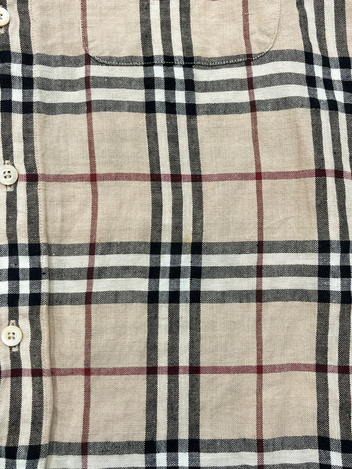 버버리 OG 노바 체크 린넨 셔츠 상품이미지6