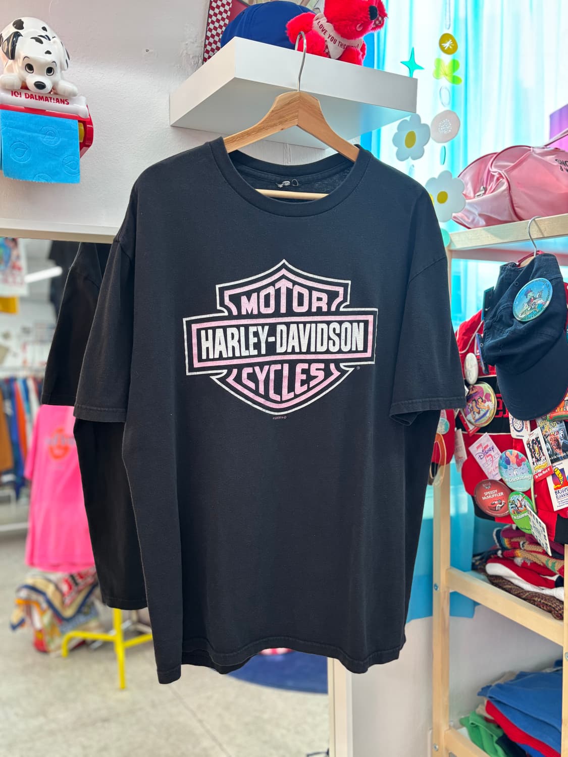 Vintage Pink Point Harley Davidson T Shi 상품이미지1