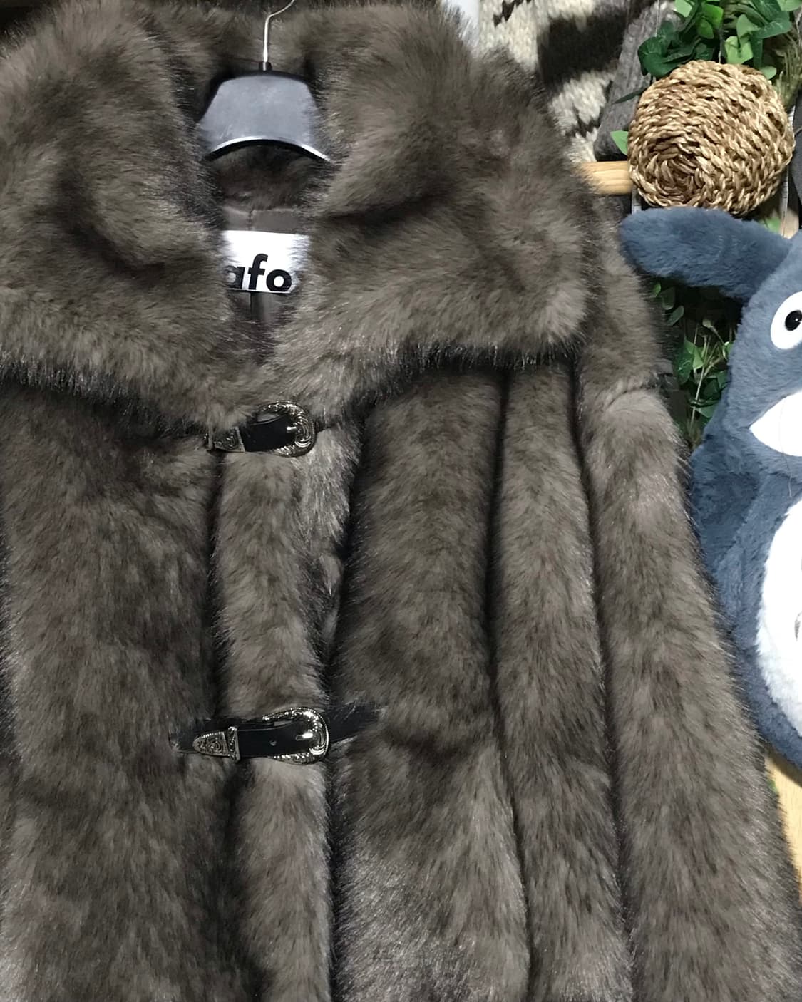 라라폭스 브라운 버클 퍼 자켓 (시즌off sale가❤️) 상품이미지2