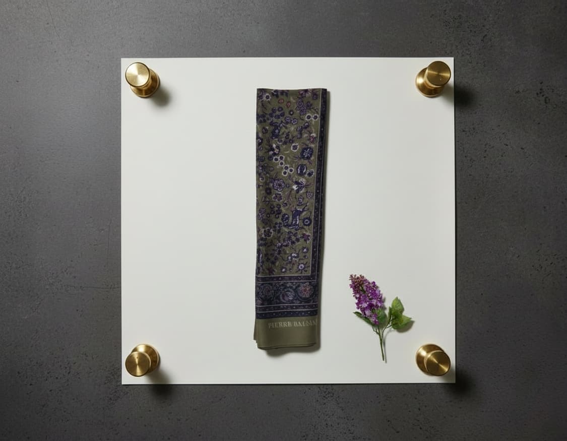 [피에르 발망] 울 실크 혼방 대형 숄 (146cm x 146cm) 상품이미지6