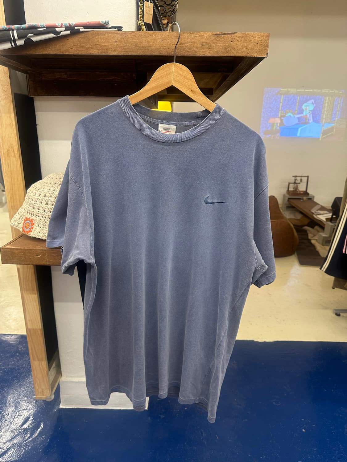 1990s NIKE 나이키 소라색 반팔티 상품이미지3