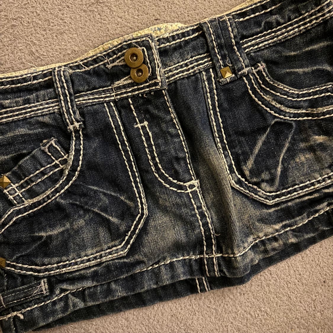 트루릴리젼깔 빈티지 데님 숏치마   상품이미지4