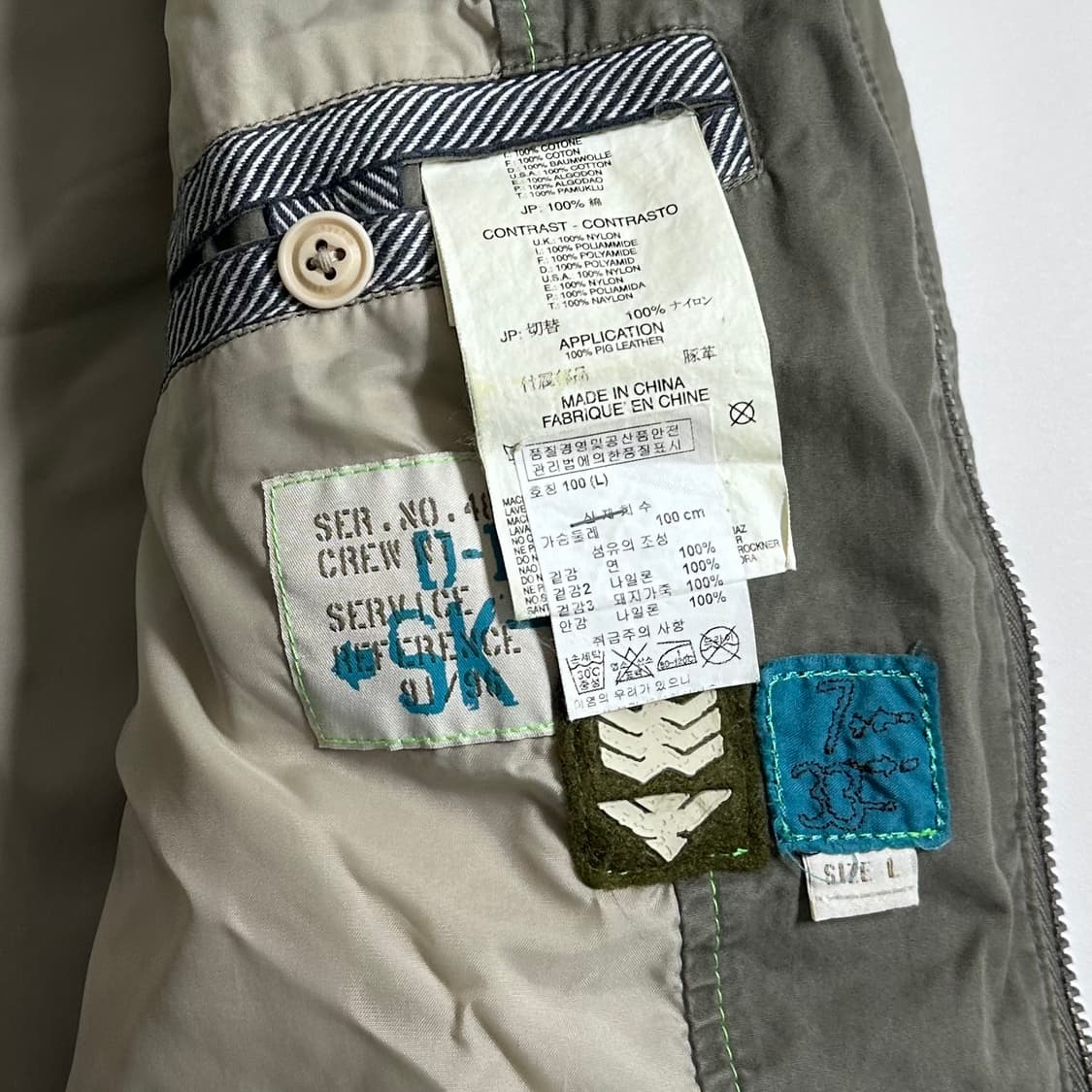 디젤 카키 블루종 자켓 상품이미지6