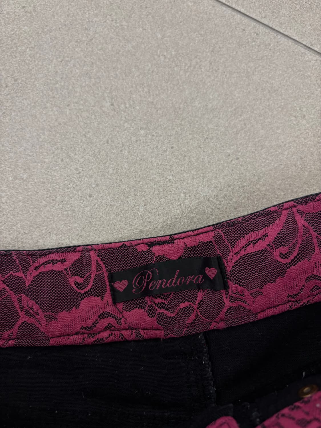 블랙 핑크 레이스 숏츠 상품이미지6