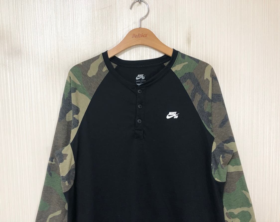 나이키 SB 카모 헨리넥 3/4(칠부) 베이스볼 슬리브셔츠 L(해외) 상품이미지2