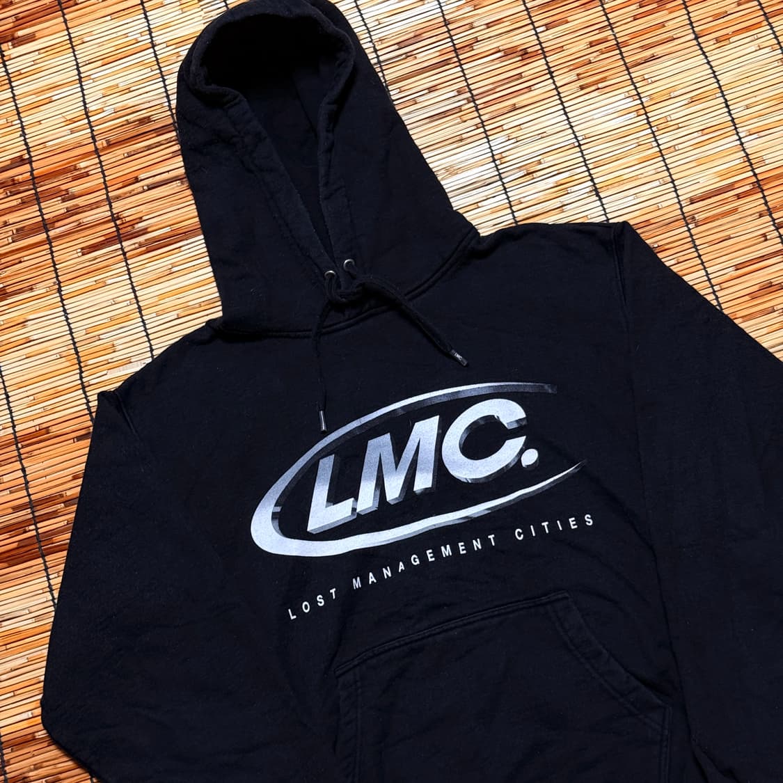 LMC 블랙 스펠아웃 로고 후드티 s 상품이미지3