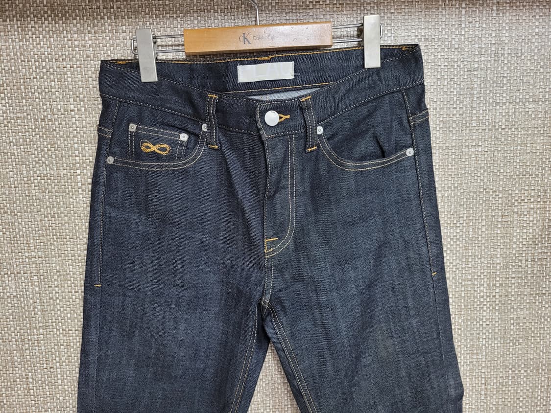 32인치 플랙 베를린 슬림핏 청바지 진청  상품이미지2