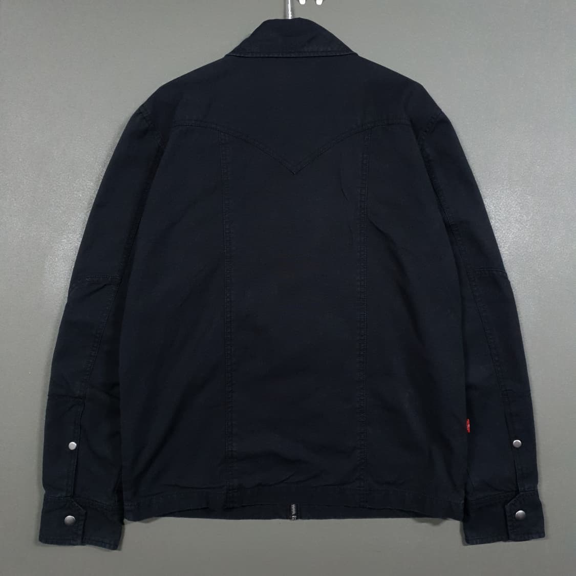 L (100) 리바이스 앵커 와펜 코튼 워크 트러커 자켓 블랙 상품이미지8