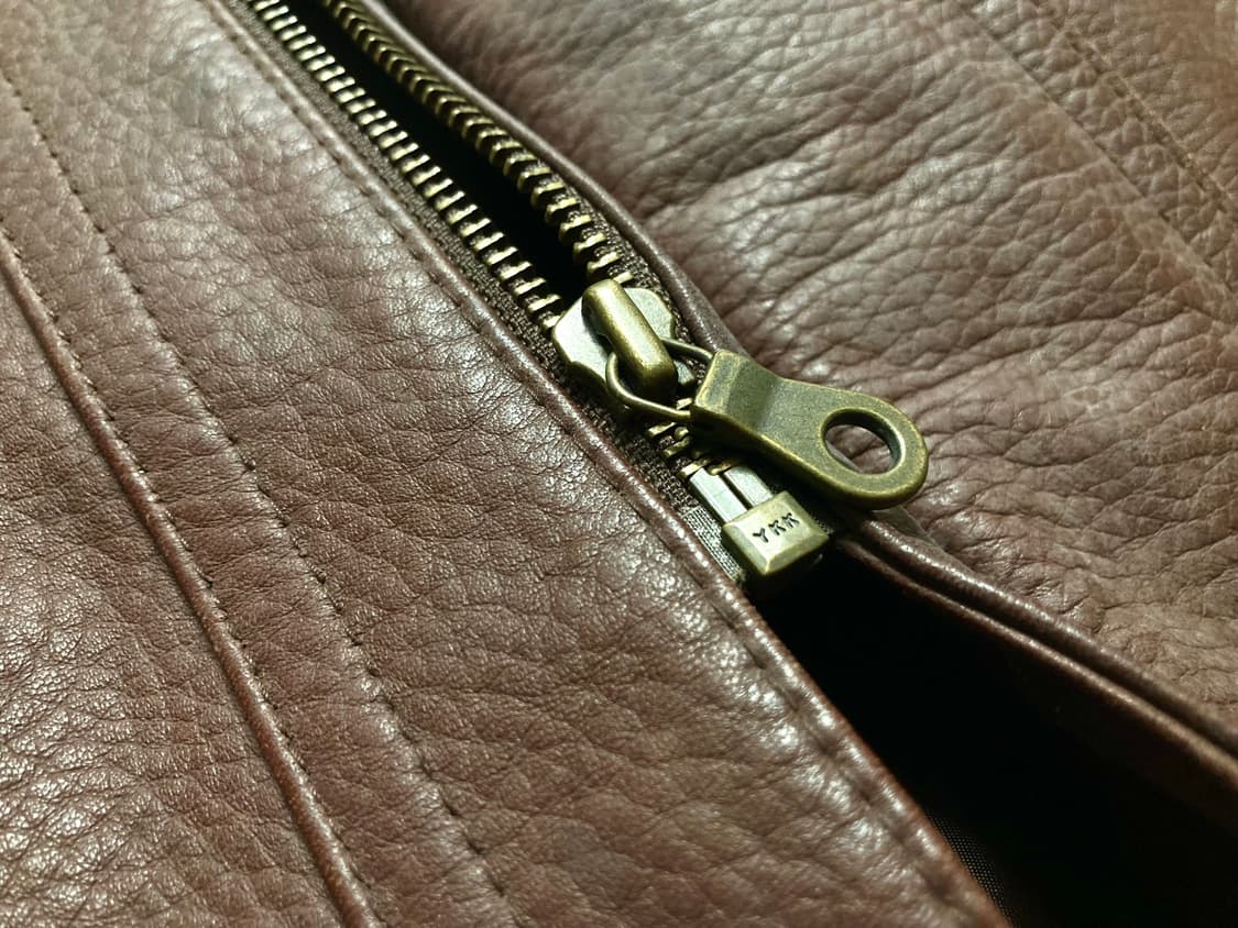 90s 벤츄라 양가죽 구스 내피 레더 자켓 100 L 상품이미지8