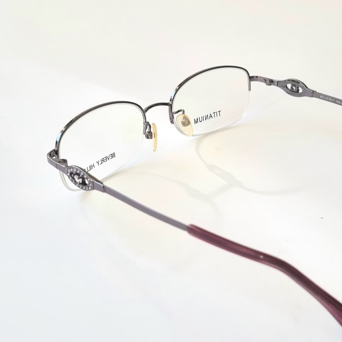 데드스탁 Beverly Hills 메이드 인 이태리 반무테 안경테 상품이미지5