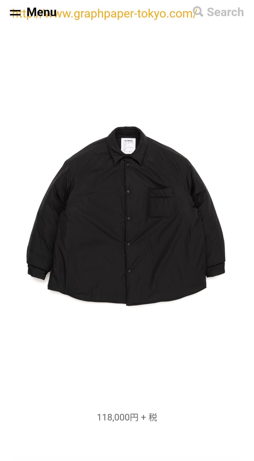 [L] 그라프페이퍼 x 헤드메이너 퍼피 셔츠 패딩셔츠 상품이미지5