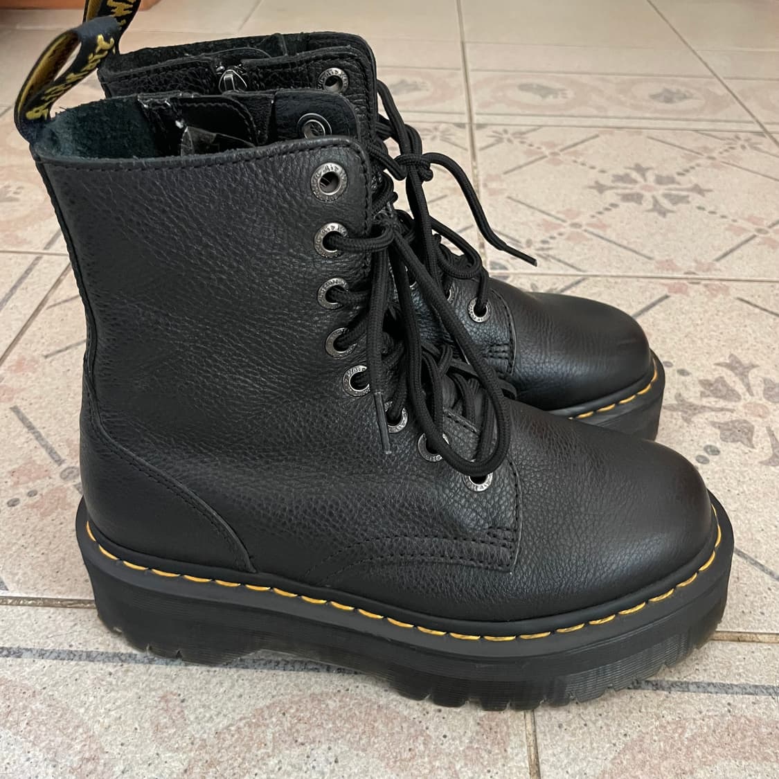 닥터마틴 제이든 III 블랙 UK5(240)/5cm하이 소가죽 워커 부츠 상품이미지7