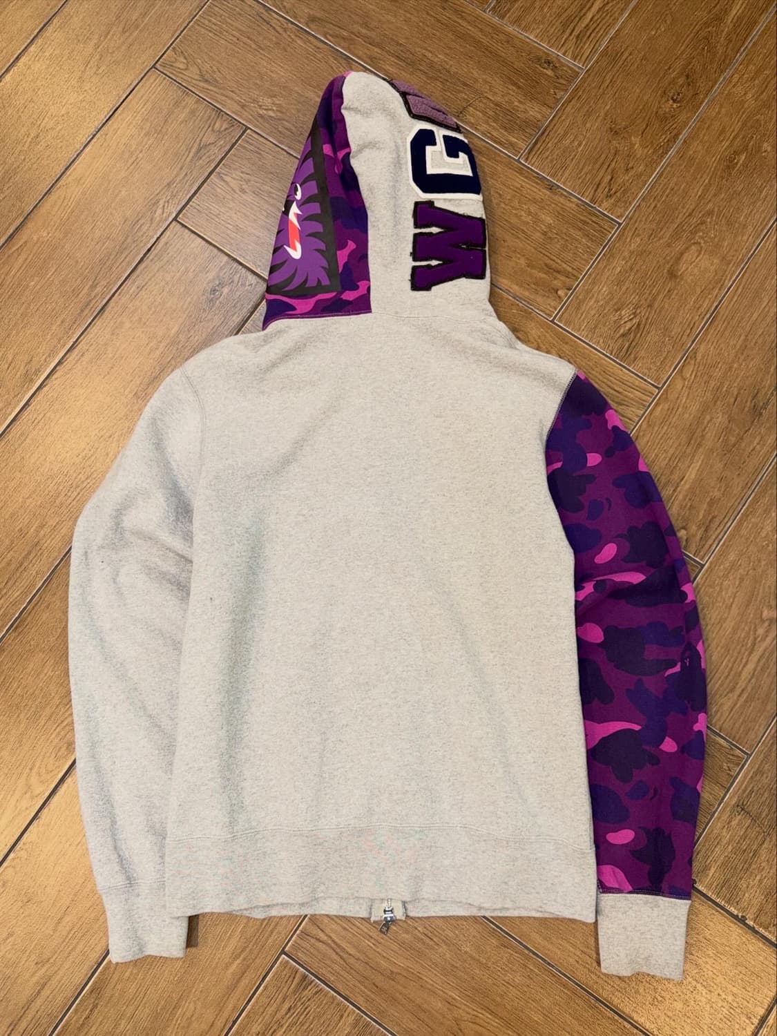 Bape Purple Camouflage Two-Way Hood Zi 상품이미지10