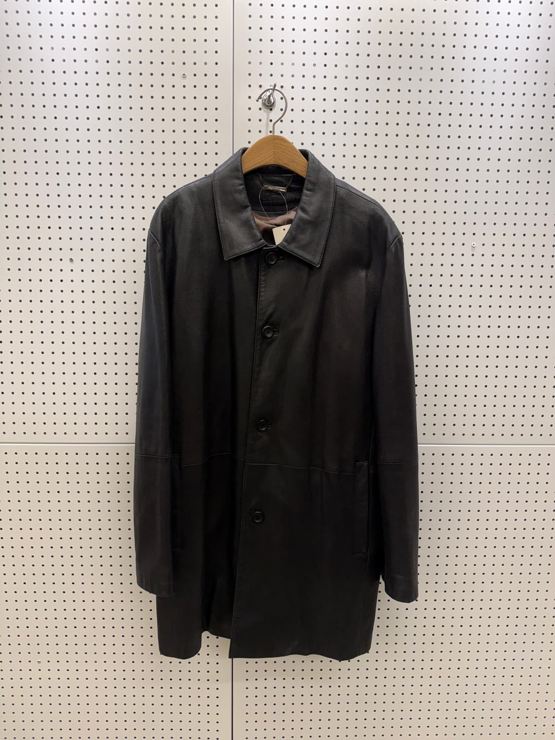 로가디스 램스틴 레더 블랙 하프 코트 U1499 상품이미지2