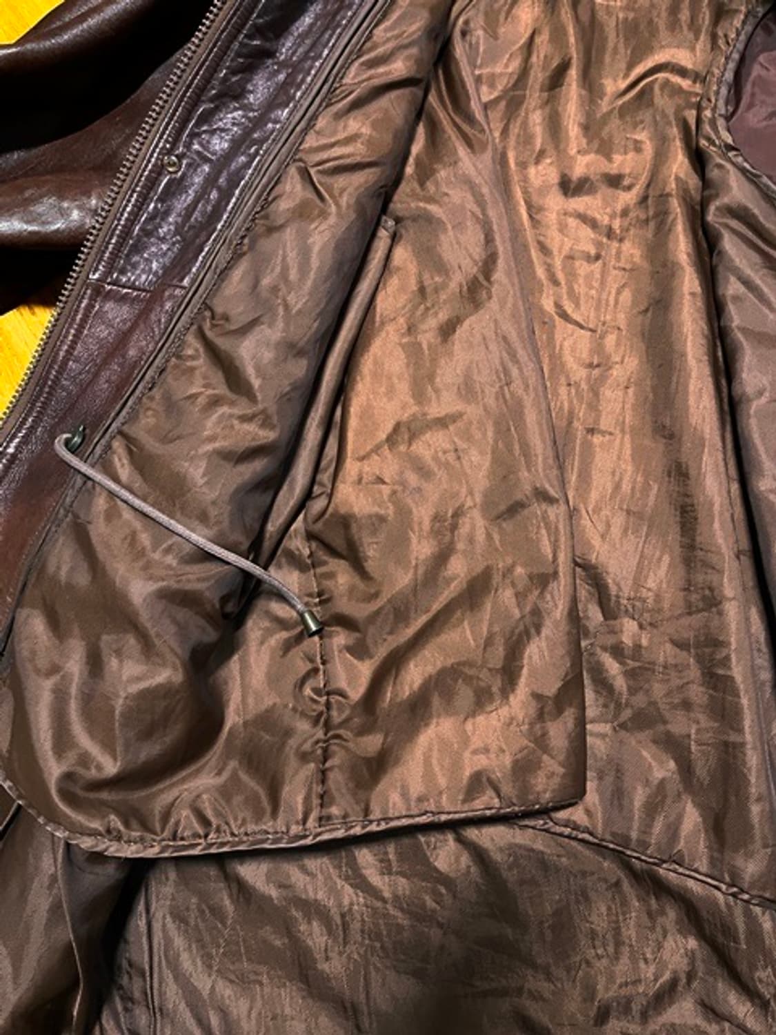 윌슨 루즈 xl 브라운 마호가니 가죽 자켓 코트 루즈핏 상품이미지5