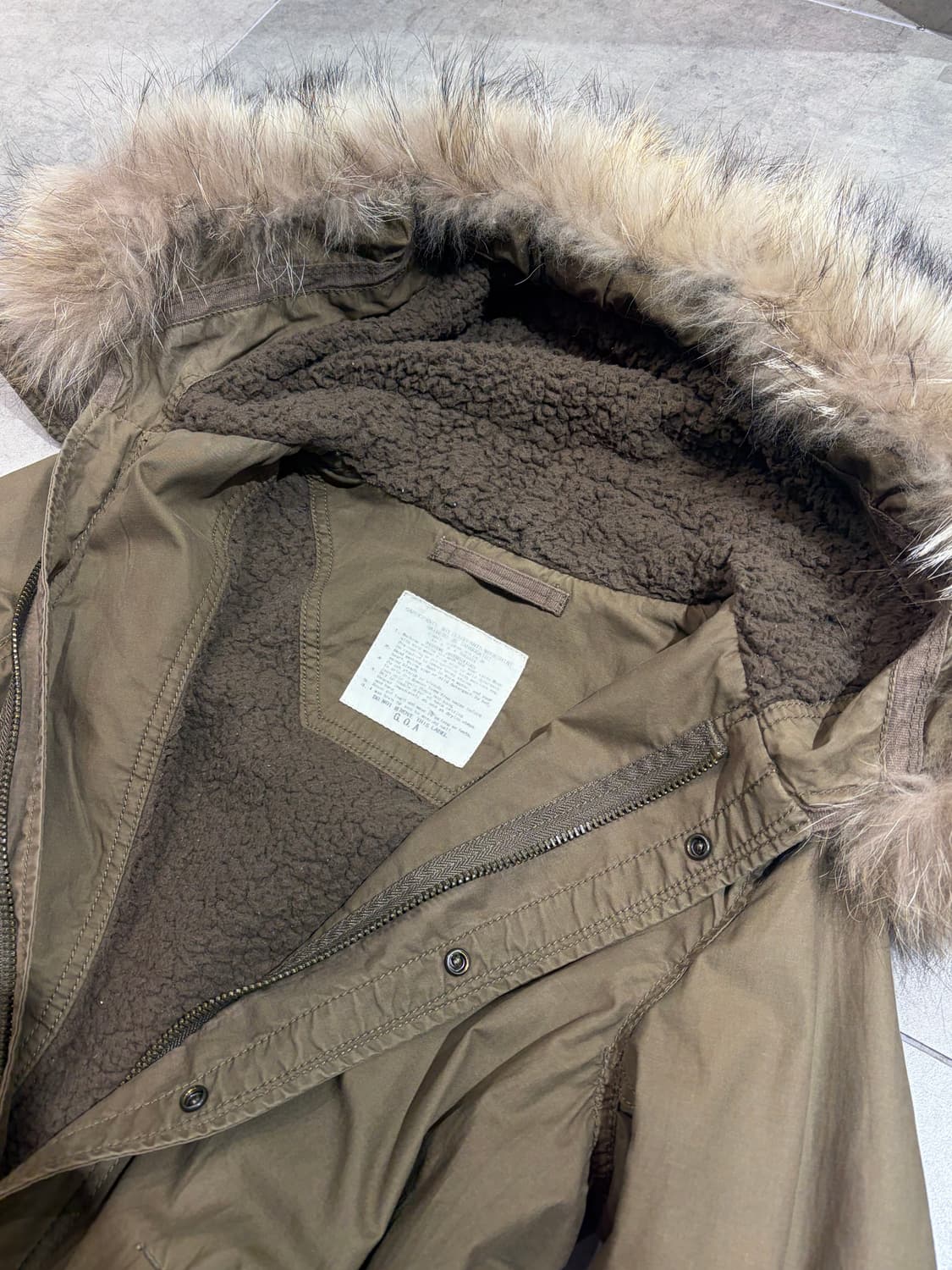 g.o.a 고아 하이넥 후리스 개파카 야상 상품이미지5