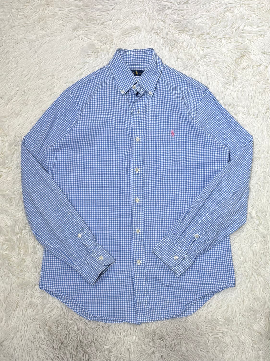 폴로랄프로렌 핑크포니 체크 셔츠 상품이미지3