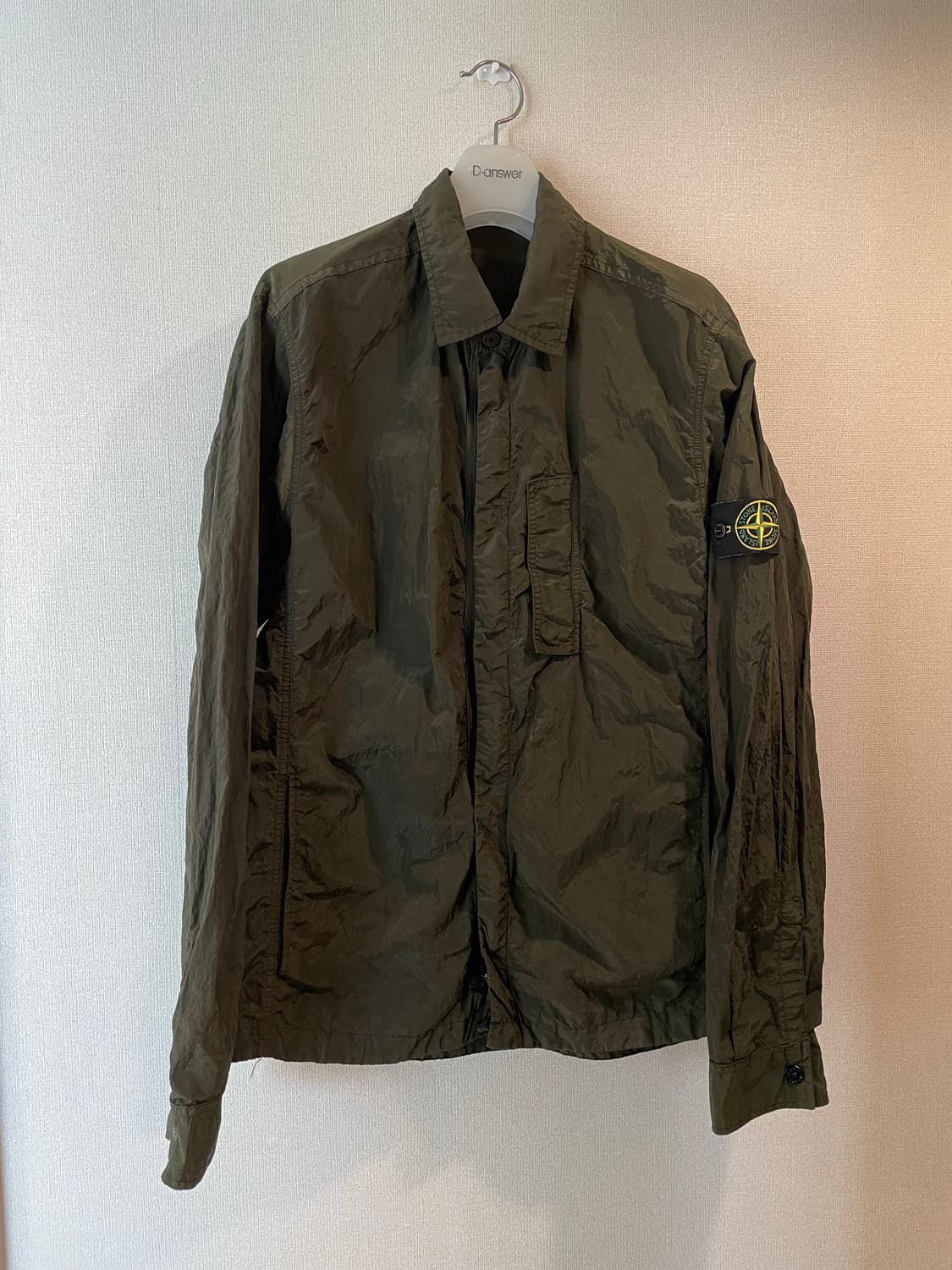 스톤아일랜드 18ss 나일론 메탈 셔츠 자켓 xl 카키 상품이미지1