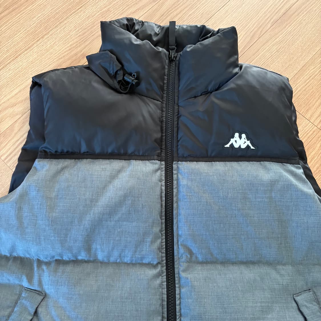 카파 덕다운 패딩 조끼 블랙/회색 95 상품이미지3