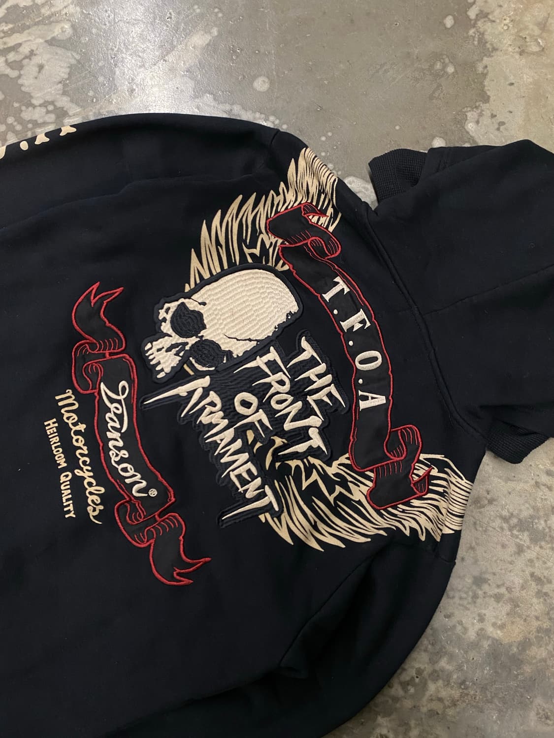 밴슨 X TFOA 스컬자수 후드집업 M  상품이미지3