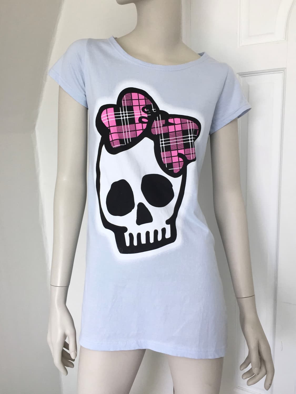 Big Skull Blue Graphic Long Tee 상품이미지2