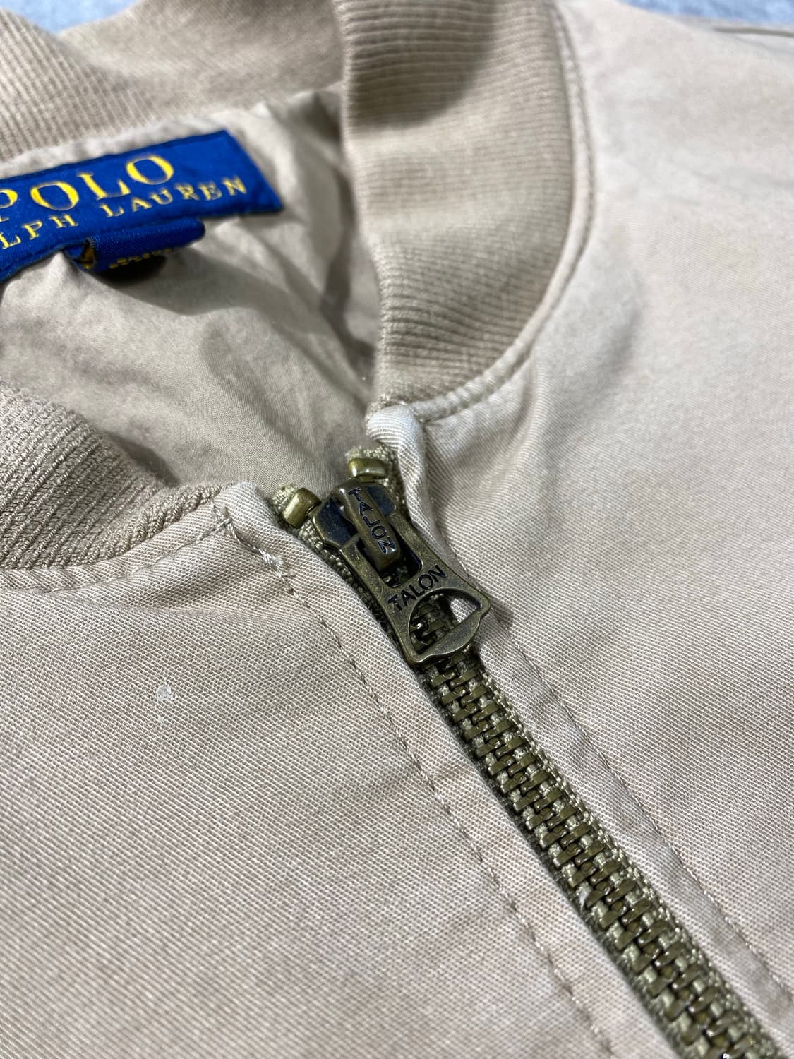 [M] Polo Ralph Lauren 폴로 미니멀 베이지 코튼 블루종 상품이미지3
