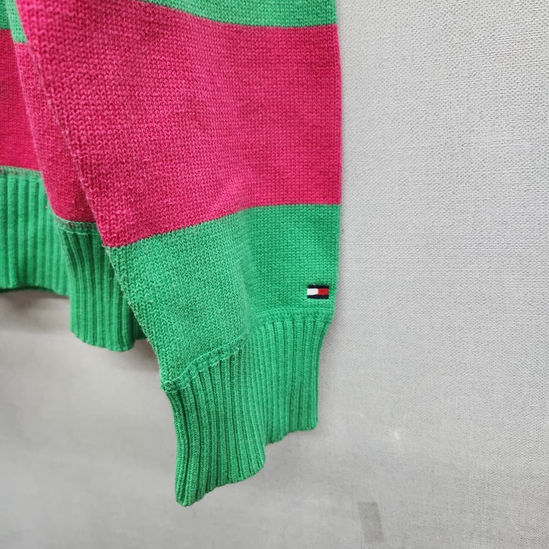 타미힐피거 로고 스트라이프 코튼 니트 M(M) 상품이미지4