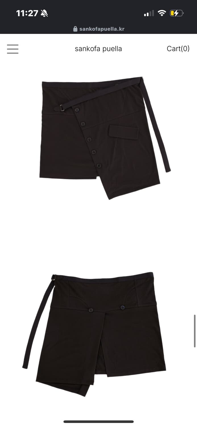 Layered button wrap skirt (Dark brown) 상품이미지6